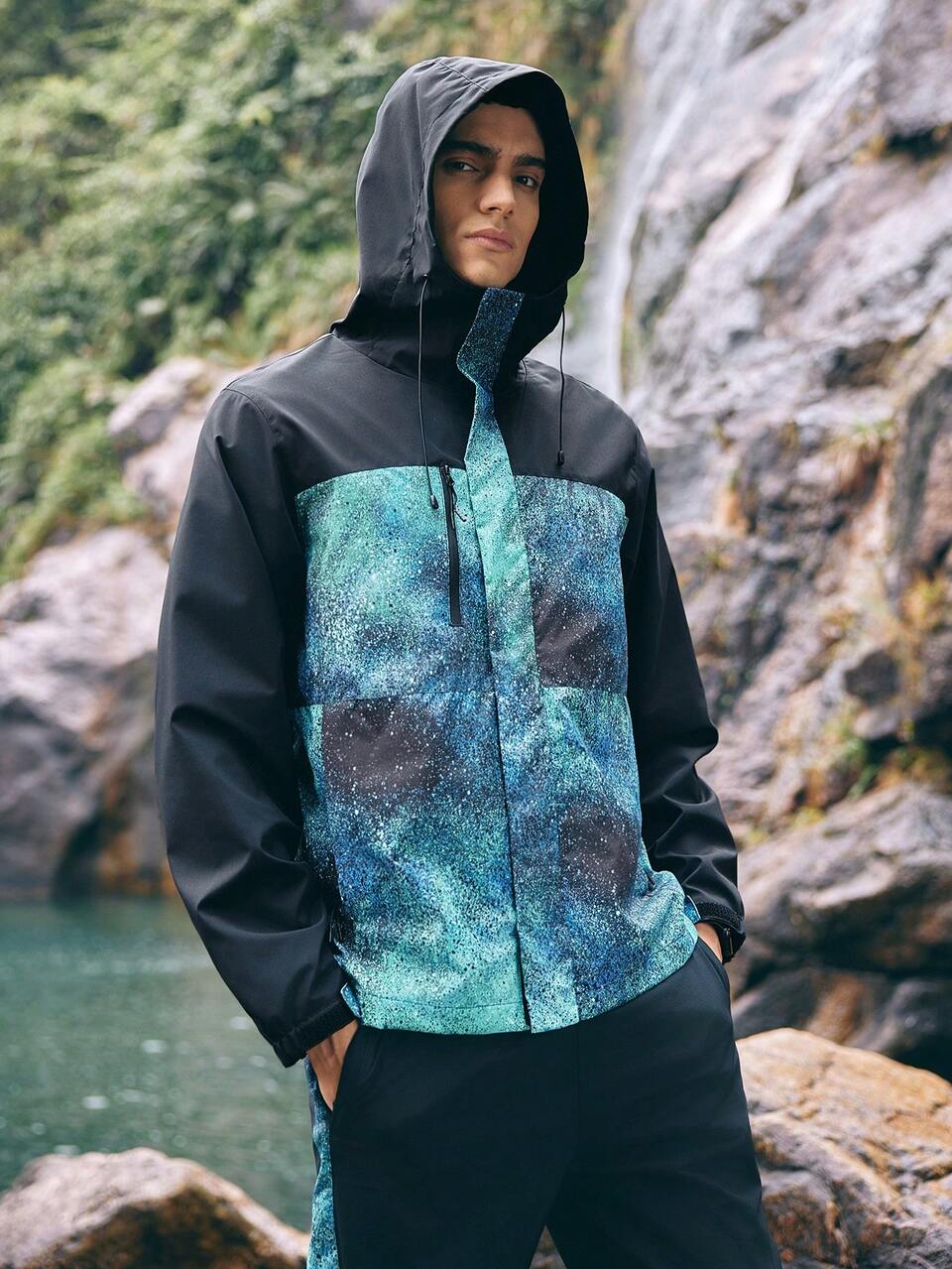 Men's Fashionable Spring Abrasion-Resistant Outdoor Sports Style Hooded Jacket