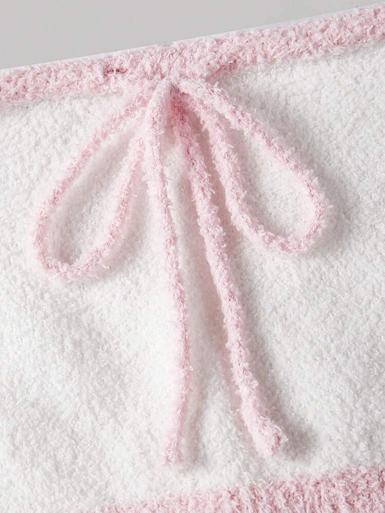 Spring/Summer Pink & White Patchwork Knitted Bandeau Top