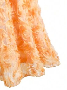 2 Stück Teenager Mädchen Falten Camisole Tank Top Und 3d Blume A-linie Rock