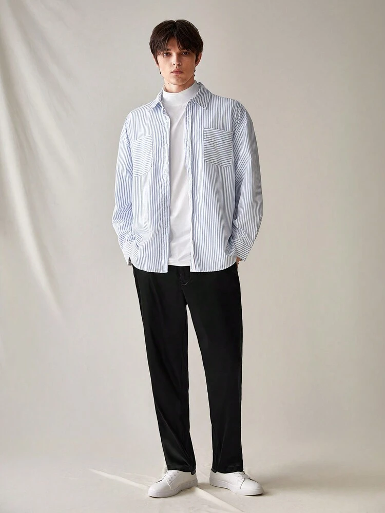 Men's Simple Solid Color Woven Long Pants