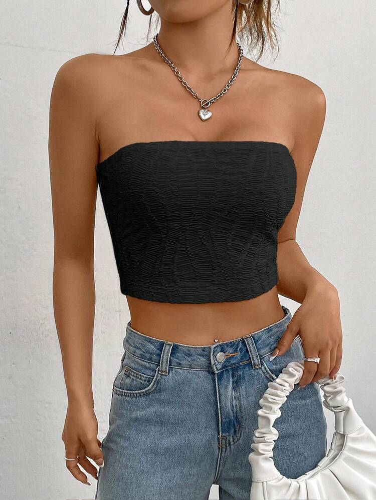 トップス shine YISIKADO Mesh Panel Ruffle Trim Sequins Prom Dress | SHEIN USA