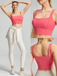 GLOWMODE Women Sports Bras Plain - Coral Pink - View 8