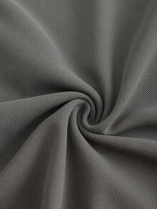 Manfinity Homme Men's Spring & Autumn Fashionable Business Simple Color Turn Down Collar Polo Shirt - Dark Grey - View 6