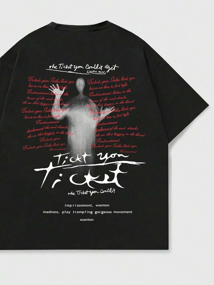 Spring/Summer Casual Graphic Men'S Blurred Portrait Graphic Print Short Sleeve T-Shirt, High Street Vintage