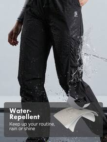In My Nature Women's Drawstring Waist Cargo Outdoor Cargo Pants - Black - View 4