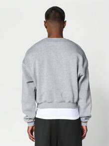 SUMWON Crop Fit Sweatshirt - Light Grey - View 2