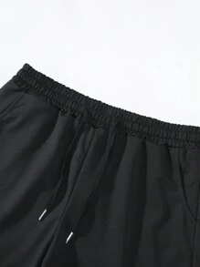 Manfinity Roghcode 男士3入組字母圖案腰部抽繩短褲 - 彩色 - 查看 4