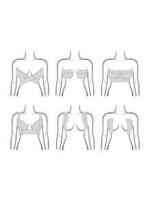 Kích thước lớn Thoải mái Thoáng khí Đàn hồi Băng nâng ngực , Có thể Cắt Tự do , 1 Cuộn , 3m Dài , Hoàn hảo Cho đám cưới Mùa - Cà phê nâu - Xem 6