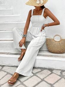 Breezaya Ladies' Plain Color Strap Jumpsuit