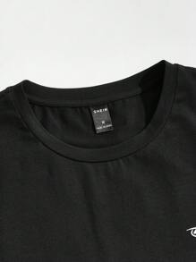 GENTILAND Ensemble deux pièces pour homme, t-shirt imprimé de lettres et short colorblock pour l'été - Gris pâle - Voir 4