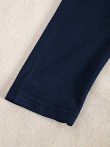INAWLY Ladies' Plain Long Sleeve Bodysuit - Navy Blue - View 6