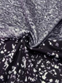 Spring And Summer Popular New Hot Style Fashion Leisure Vacation Style Lightweight And Elegant Women's Versatile Slim Fit Outing Home Travel Work Preferred Women's Casual Striped & Printed Round Neck Short Sleeve Vacation Style Dress For Spring And Summer - 紫色 - 查看 8