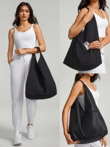 GLOWMODE 18l尼龍防水可換口袋手提袋,刺繡標識,適合旅行和日常休閒使用 - 黑色 - 查看 7