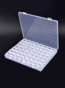 1/2 Pcs 28/56 Grids Clear Painting Storage Box, Fake Nail Storage Box, Nail Art Tool Jewelry Storage Box Empty Clear Nail Art Decoration Plastic Display Case Organizer For Nail Accessory, Earrings, Necklaces Rings Jewelry Beads