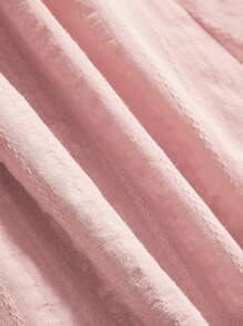 Cozy Pixies Baby Girls' Soft Round Neck Ruffle Trim Puff Sleeve Top - Pink - View 5