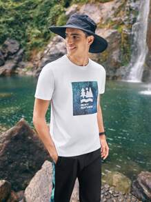 Gym Rark Camiseta De Manga Corta Casual Y Exterior De Verano Para Hombre Con Cuello Redondo Y Estampado De Letra - Blanco - Ver 6