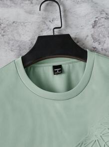 GENTILAND Men's Animal Printed Short Sleeve T-Shirt - Green - View 3