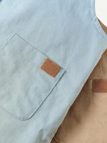 Cozy Pixies 男嬰裝飾紐帶休閒吊帶短褲 2 件/套 - 卡其色 - 查看 7