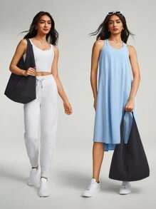 GLOWMODE 18l尼龍防水可換口袋手提袋,刺繡標識,適合旅行和日常休閒使用 - 黑色 - 查看 6