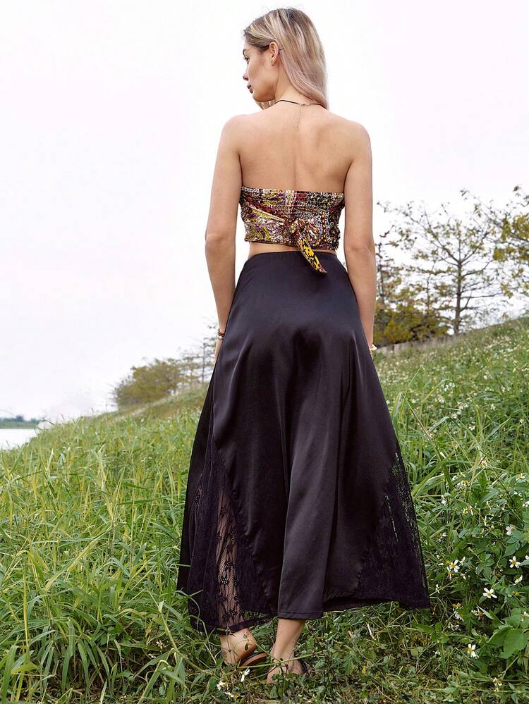 Casual Paisley Print Summer Tube Top