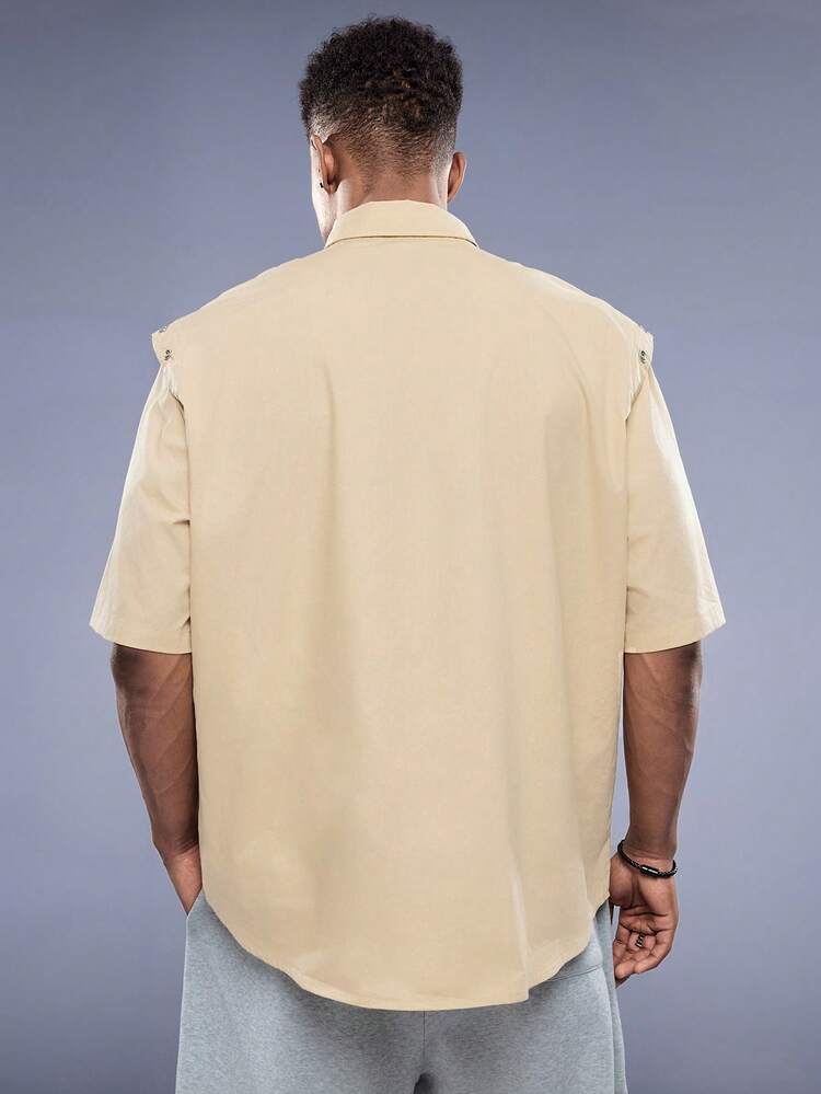 Men's Loose Weave Summer Casual Simple Short Sleeve Shirt