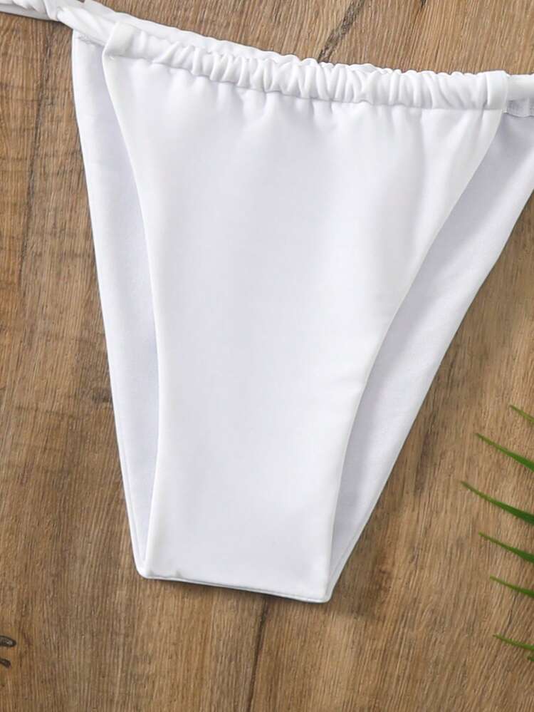 Summer Solid Color Criss-Cross Back Underwire Bikini Set