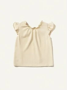 Cozy Pixies Baby Girl 2pcs/Set Cartoon Rainbow Pattern Ruffled Sleeveless Tank Top With Headband, Summer Print - Apricot - View 2