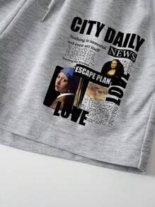 INAWLY Ladies' Fashionable Printed Drawstring Shorts - Multicolor - View 5