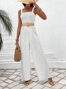 Breezaya Ladies' Plain Color Strap Jumpsuit