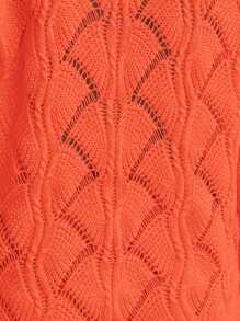 EMERY ROSE Women's Fashionable Hollow Out Long Sleeve Pullover Sweater Knit Pullover Fall Winter Outfit