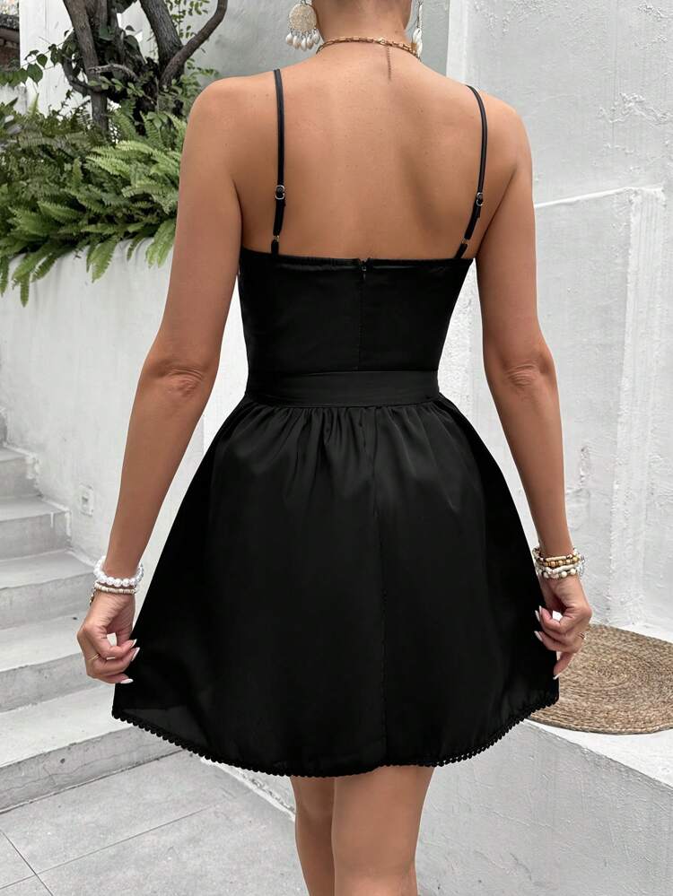 Women's Summer Holiday Floral Printed Spaghetti Strap Dress