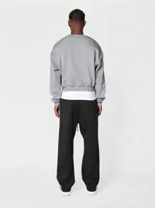 SUMWON Crop Fit Sweatshirt - Light Grey - View 5