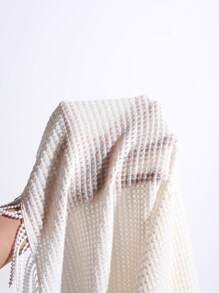 SHEIN Holidaya Women's Tassel Splicing Hollow Out Cami Top And Shorts Two Pieces Set - White - View 8