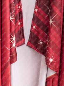 EMERY ROSE Plus Size Women's Sparkly Printed Open Front Jacket