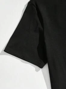 GENTILAND Ensemble deux pièces pour homme, t-shirt imprimé de lettres et short colorblock pour l'été - Gris pâle - Voir 3