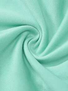 INAWLY 女士时尚不对称领口紧身连衣裤 - 薄荷綠 - 查看 3