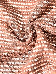 SHEIN SXY Sexy Sparkle Slit Dress For Country Music Concert - Brown - View 8