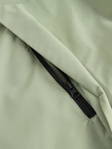 In My Nature 戶外防風防水全包覆連帽雨衣夾克，女性旅行、遠足和城市通勤服裝 - 綠色 - 查看 19