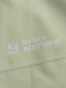 In My Nature 戶外防風防水全包覆連帽雨衣夾克，女性旅行、遠足和城市通勤服裝 - 綠色 - 查看 16