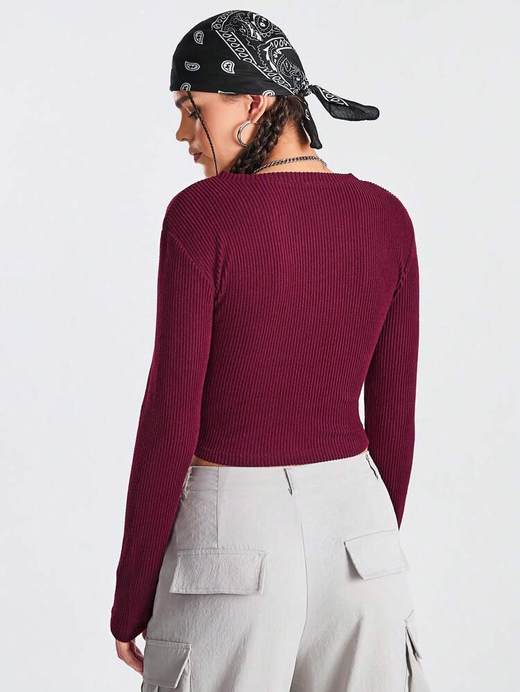 Women's Fashionable Solid Color Long Sleeve Zipper Vest