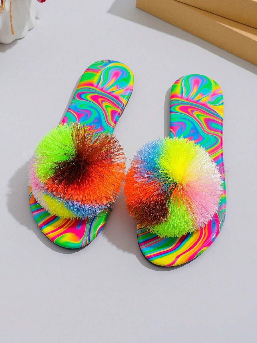 時尚多變的女式平底涼鞋,舒適休閒戶外穿著,pu皮革製成,夏日海灘度假的新款式 - 藍色 - 查看 1