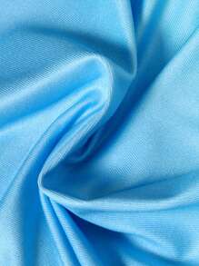 男婴可爱休闲激光数码定位海边游泳圈老虎印花短袖上衣和短裤家居服套装 - 藍色 - 查看 7