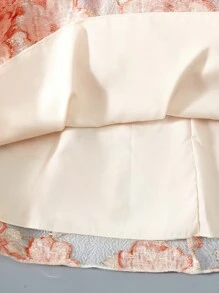 SHEIN Tween Girls' European Style Vintage Heavy Duty Party Elegant Princess Dress With Floral Print - Pink - View 5