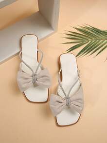 Sandalia Plana De Estilo Coreano Para Verano 2024 - Beis - Ver 4