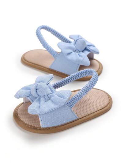 女婴蝴蝶结装饰可爱露跟夏季凉鞋