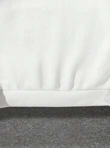 Manfinity Homme Nam Mùa Xuân Áo nỉ có mũ Với Túi kangaroo Và In thư - trắng - Xem 4