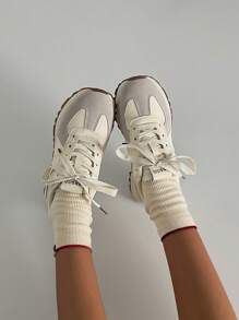 SRSOO 2025 复古厚底运动鞋，女款厚底运动鞋，春秋款