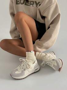 SRSOO 2025 复古厚底运动鞋，女款厚底运动鞋，春秋款