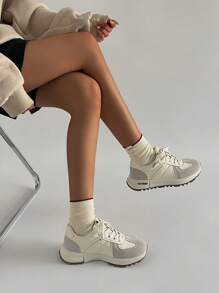 SRSOO 2025 复古厚底运动鞋，女款厚底运动鞋，春秋款