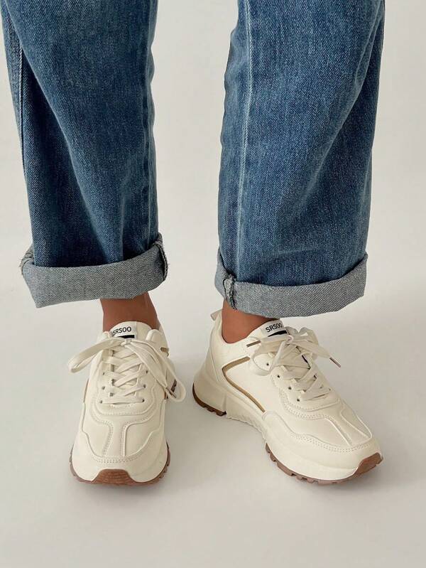 SRSOO أحذية رياضية كاجوال شبابية بطراز جديد لعام ٢٠٢٥، من طراز تدريب ألماني كلاسيكي، أحذية فلكانيزيد بتصميم منصة متعدد الاستخدامات لطالبات المدارس